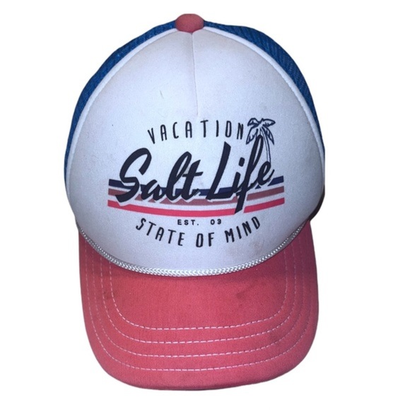 Saltlife Vacation State of Mind trucker hat mesh back adjustable - Picture 1 of 7
